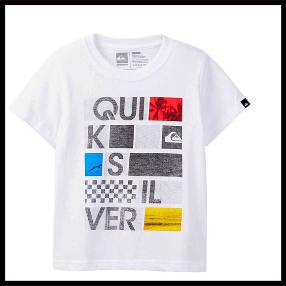QUICKSILVER TEE WHITE PRINT T-SHIRT - Picture 3 of 3